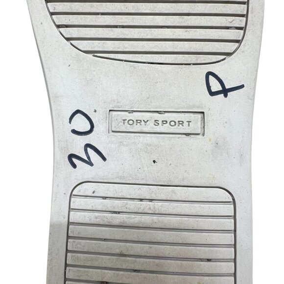 Tory Burch Sport Gemini Leather Jacquard Ruffle Slip on Women's Sneakers sz 7.5 - Picture 8 of 9